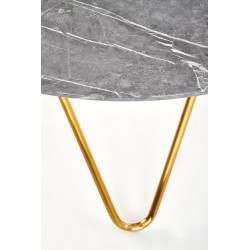 'BONELLO Table, Top - Ashen Marble, Legs - Gold' 'BONELLO Table, Top - Ashen Marble, Legs - Gold'
