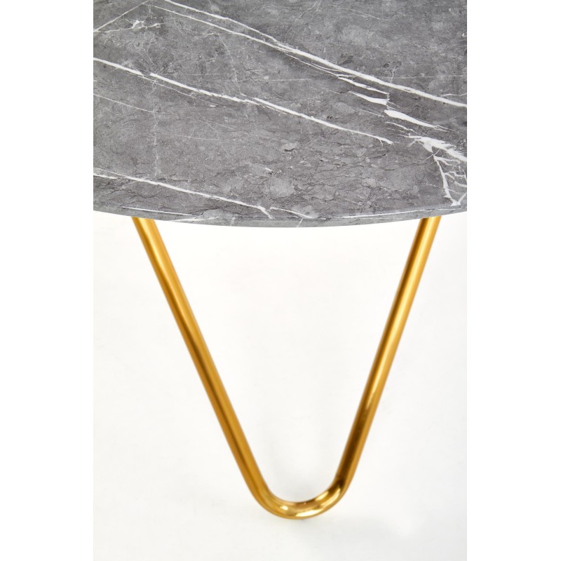 'BONELLO Table, Top - Ashen Marble, Legs - Gold' 'BONELLO Table, Top - Ashen Marble, Legs - Gold'