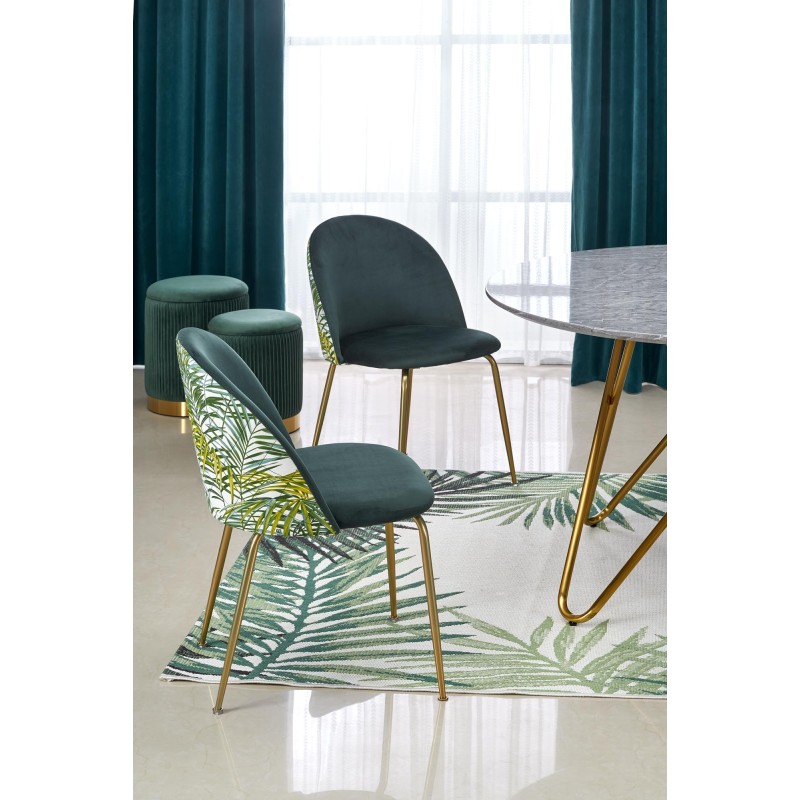 'BONELLO Table, Top - Ashen Marble, Legs - Gold' 'BONELLO Table, Top - Ashen Marble, Legs - Gold'