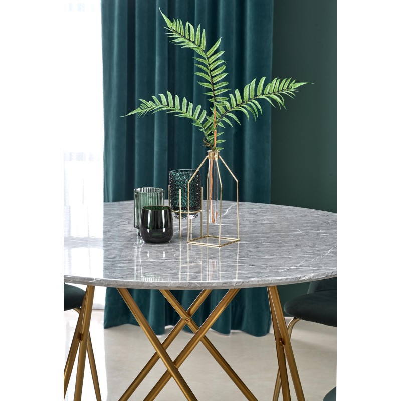 'BONELLO Table, Top - Ashen Marble, Legs - Gold' 'BONELLO Table, Top - Ashen Marble, Legs - Gold'