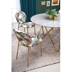 'BONELLO Table, Top - Ashen Marble, Legs - Gold' 'BONELLO Table, Top - Ashen Marble, Legs - Gold'