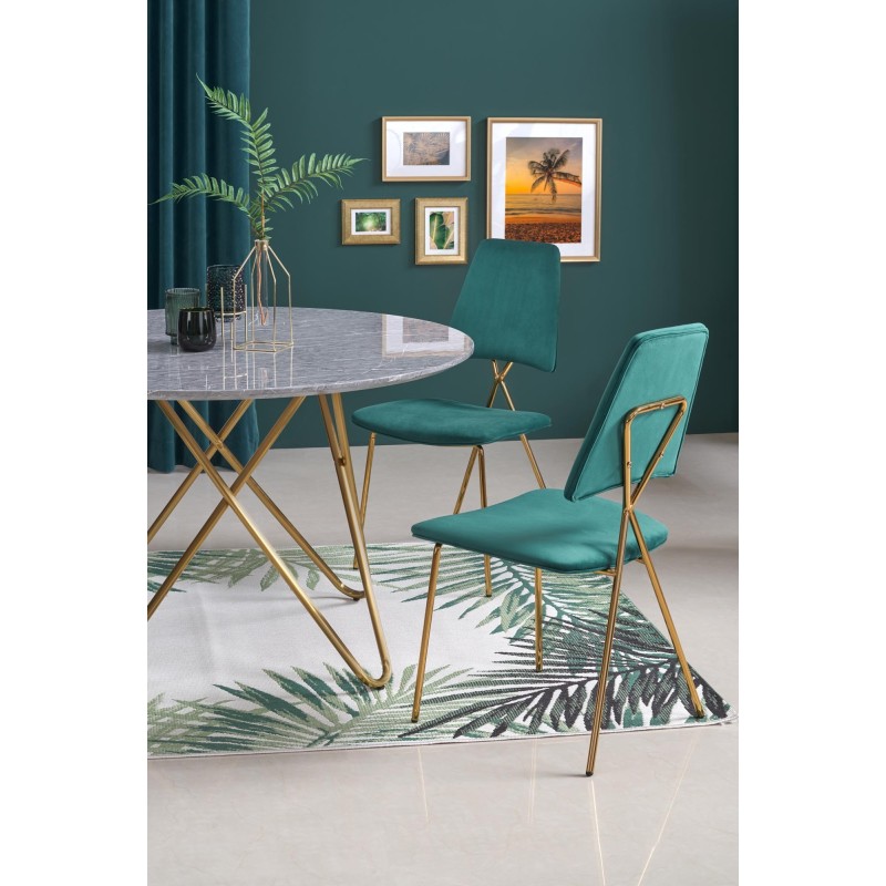 'BONELLO Table, Top - Ashen Marble, Legs - Gold' 'BONELLO Table, Top - Ashen Marble, Legs - Gold'