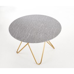 'BONELLO Table, Top - Ashen Marble, Legs - Gold' 'BONELLO Table, Top - Ashen Marble, Legs - Gold'