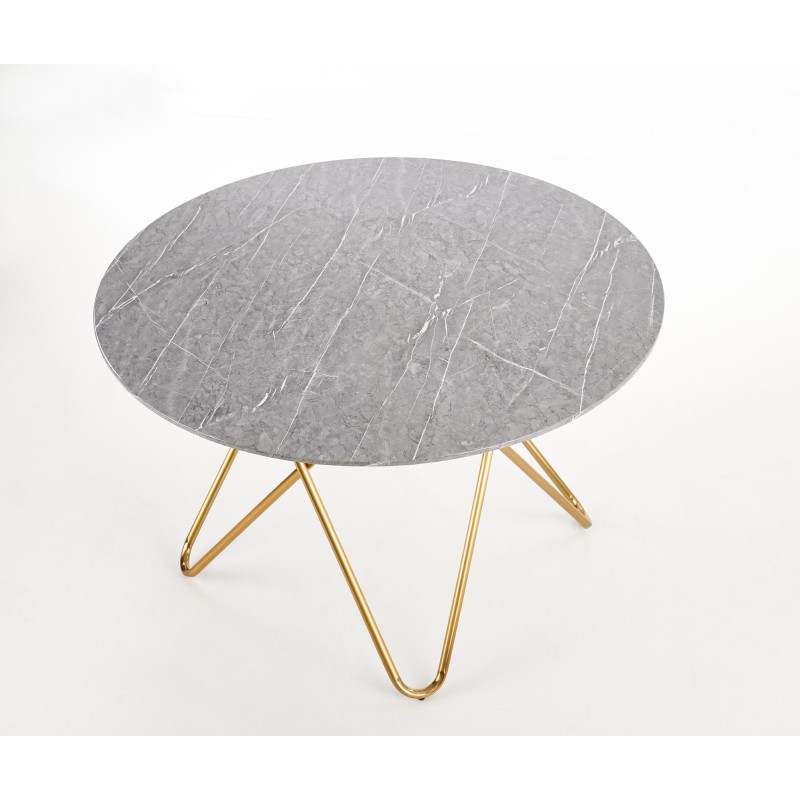 'BONELLO Table, Top - Ashen Marble, Legs - Gold' 'BONELLO Table, Top - Ashen Marble, Legs - Gold'