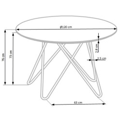 'BONELLO Table, Top - Ashen Marble, Legs - Gold' 'BONELLO Table, Top - Ashen Marble, Legs - Gold'