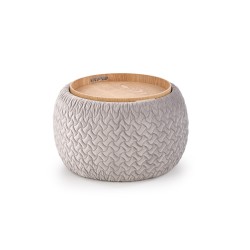 'BONO Light Ash Pouf'