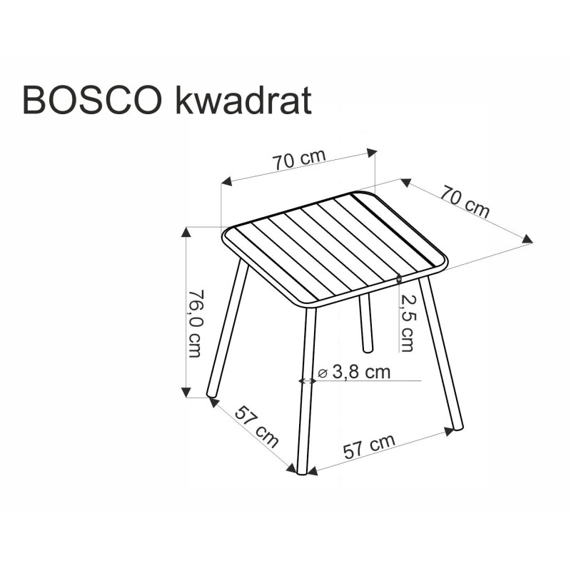 BOSCO White Square Table BOSCO White Square Table