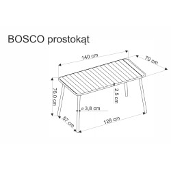 BOSCO Rectangle White Table BOSCO Rectangle White Table