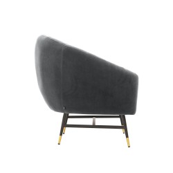 'BRITNEY Relaxation Armchair in Ash Grey / Black / Gold' 'BRITNEY Relaxation Armchair in Ash Grey / Black / Gold'