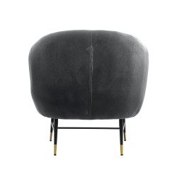 'BRITNEY Relaxation Armchair in Ash Grey / Black / Gold' 'BRITNEY Relaxation Armchair in Ash Grey / Black / Gold'