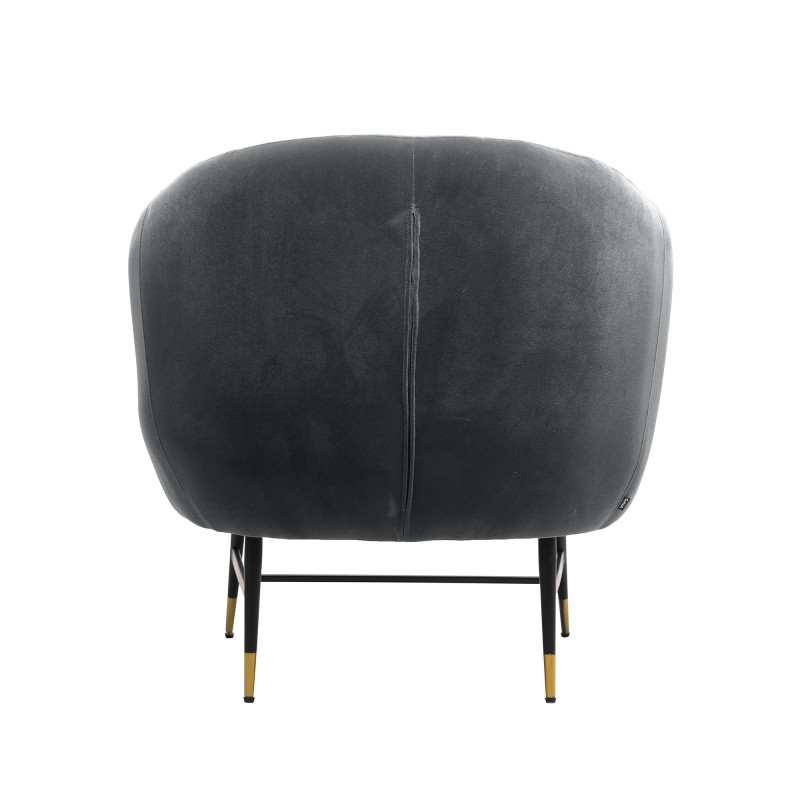 'BRITNEY Relaxation Armchair in Ash Grey / Black / Gold' 'BRITNEY Relaxation Armchair in Ash Grey / Black / Gold'