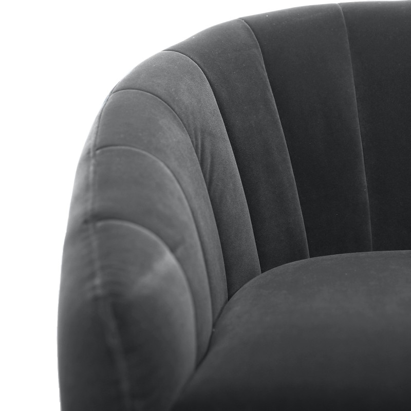 'BRITNEY Relaxation Armchair in Ash Grey / Black / Gold' 'BRITNEY Relaxation Armchair in Ash Grey / Black / Gold'