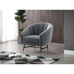 'BRITNEY Relaxation Armchair in Ash Grey / Black / Gold' 'BRITNEY Relaxation Armchair in Ash Grey / Black / Gold'