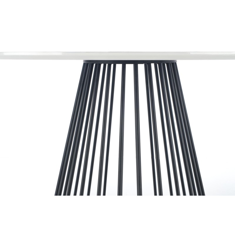 'BRODWAY Table Top - White Marble, Leg - Black' 'BRODWAY Table Top - White Marble, Leg - Black'
