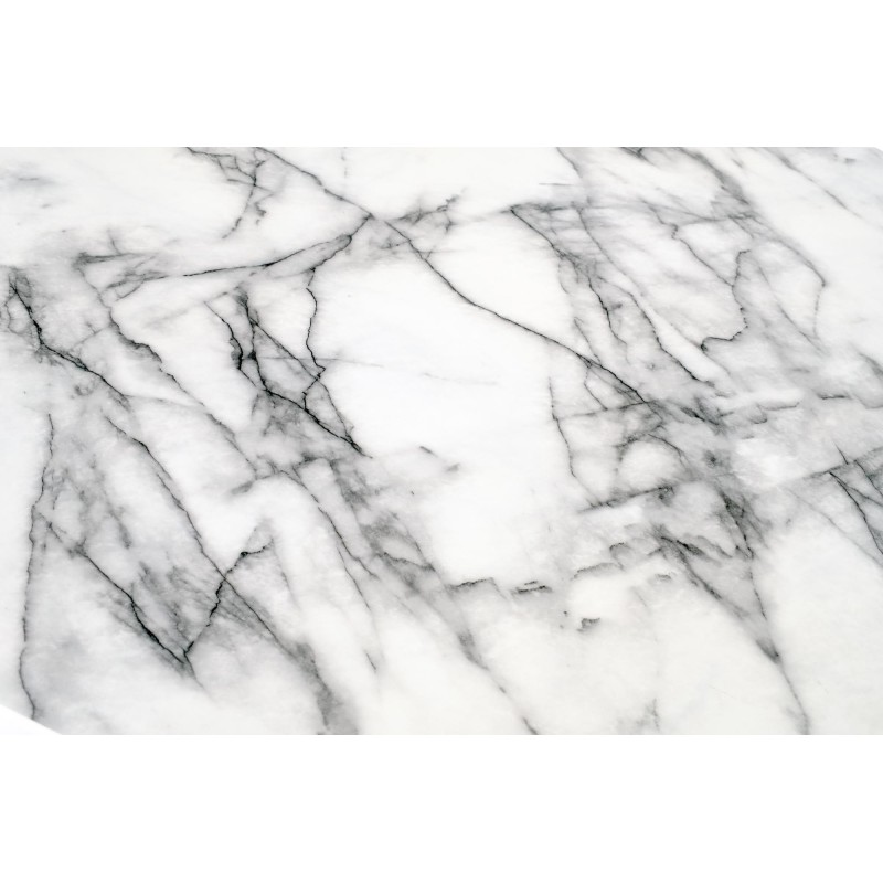 'BRODWAY Table Top - White Marble, Leg - Black' 'BRODWAY Table Top - White Marble, Leg - Black'