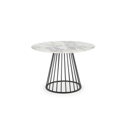 'BRODWAY Table Top - White Marble, Leg - Black' 'BRODWAY Table Top - White Marble, Leg - Black'