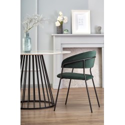 'BRODWAY Table Top - White Marble, Leg - Black' 'BRODWAY Table Top - White Marble, Leg - Black'