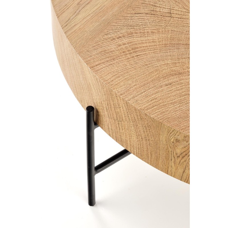 'BROOKLYN Natural Oak/Black Coffee Table' 'BROOKLYN Natural Oak/Black Coffee Table'