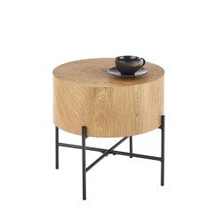 'BROOKLYN-S Natural Oak/Black Bench'