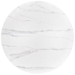 'BRUNO Round Table, White Marble / Walnut' 'BRUNO Round Table, White Marble / Walnut'
