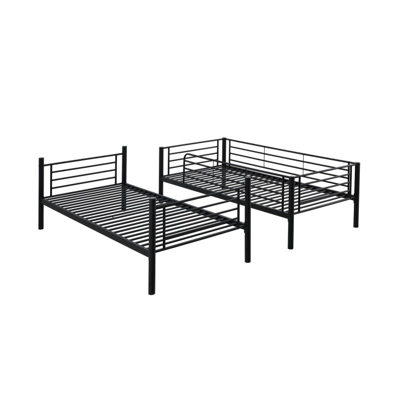 'BUNKY Bunk Bed / Option of Two Single Beds 90, Black' 'BUNKY Bunk Bed / Option of Two Single Beds 90, Black'