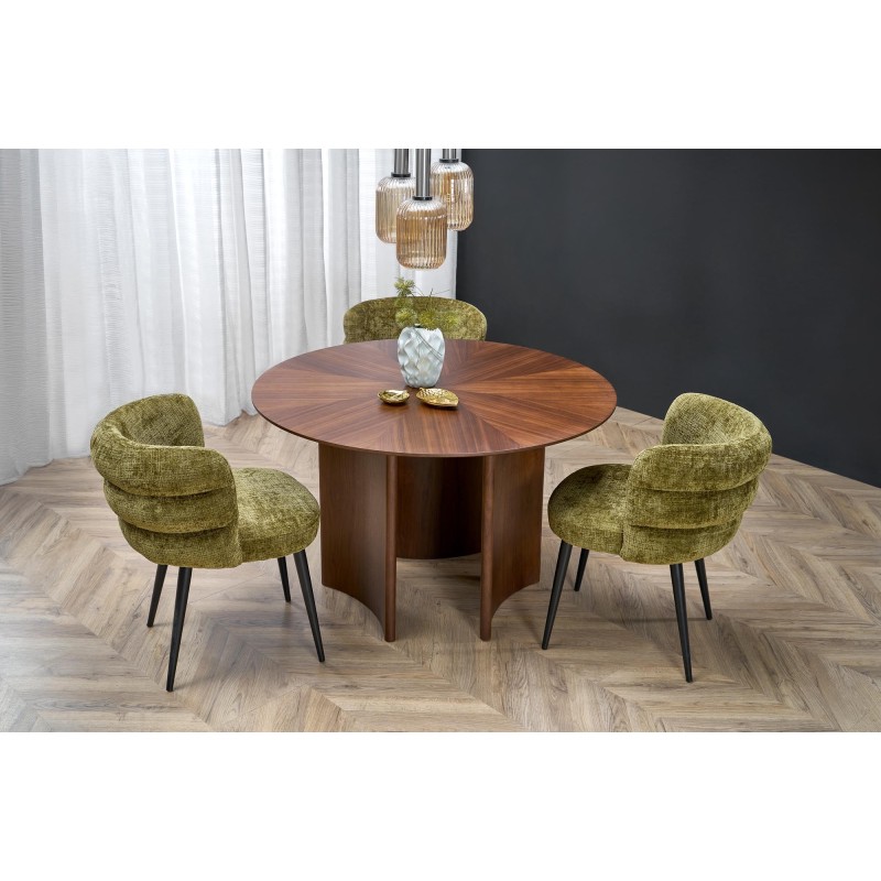 "CALDO Round Table, Walnut" "CALDO Round Table, Walnut"