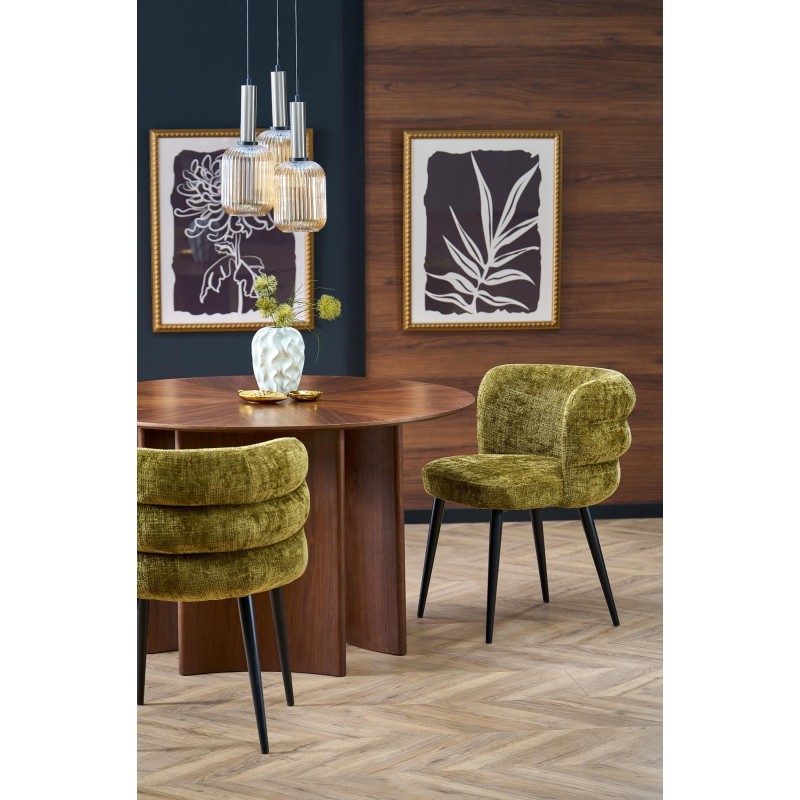 "CALDO Round Table, Walnut" "CALDO Round Table, Walnut"