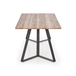 'CALGARY Table, Top - Rustic Walnut, Legs - Black' 'CALGARY Table, Top - Rustic Walnut, Legs - Black'