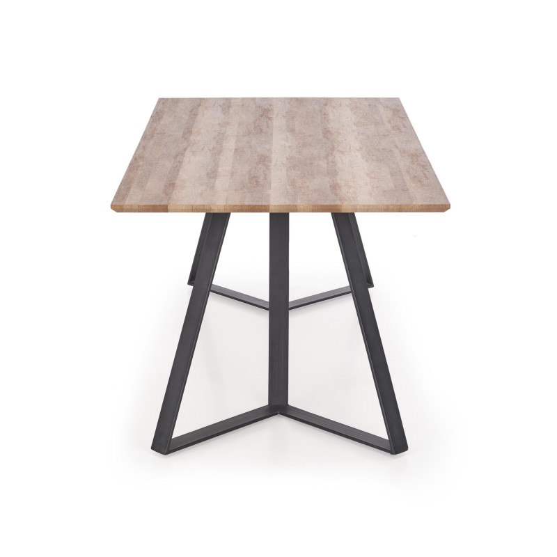 'CALGARY Table, Top - Rustic Walnut, Legs - Black' 'CALGARY Table, Top - Rustic Walnut, Legs - Black'