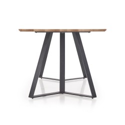 'CALGARY Table, Top - Rustic Walnut, Legs - Black' 'CALGARY Table, Top - Rustic Walnut, Legs - Black'
