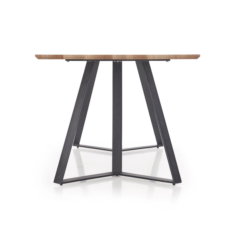 'CALGARY Table, Top - Rustic Walnut, Legs - Black' 'CALGARY Table, Top - Rustic Walnut, Legs - Black'