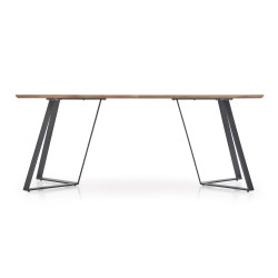 'CALGARY Table, Top - Rustic Walnut, Legs - Black' 'CALGARY Table, Top - Rustic Walnut, Legs - Black'