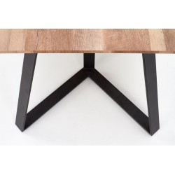 'CALGARY Table, Top - Rustic Walnut, Legs - Black' 'CALGARY Table, Top - Rustic Walnut, Legs - Black'