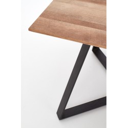 'CALGARY Table, Top - Rustic Walnut, Legs - Black' 'CALGARY Table, Top - Rustic Walnut, Legs - Black'