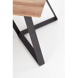 'CALGARY Table, Top - Rustic Walnut, Legs - Black' 'CALGARY Table, Top - Rustic Walnut, Legs - Black'