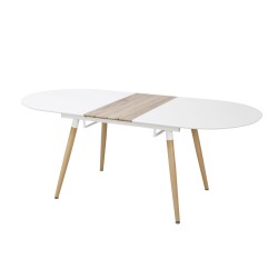 'CALIBER Extendable Table White / San Remo Oak' 'CALIBER Extendable Table White / San Remo Oak'