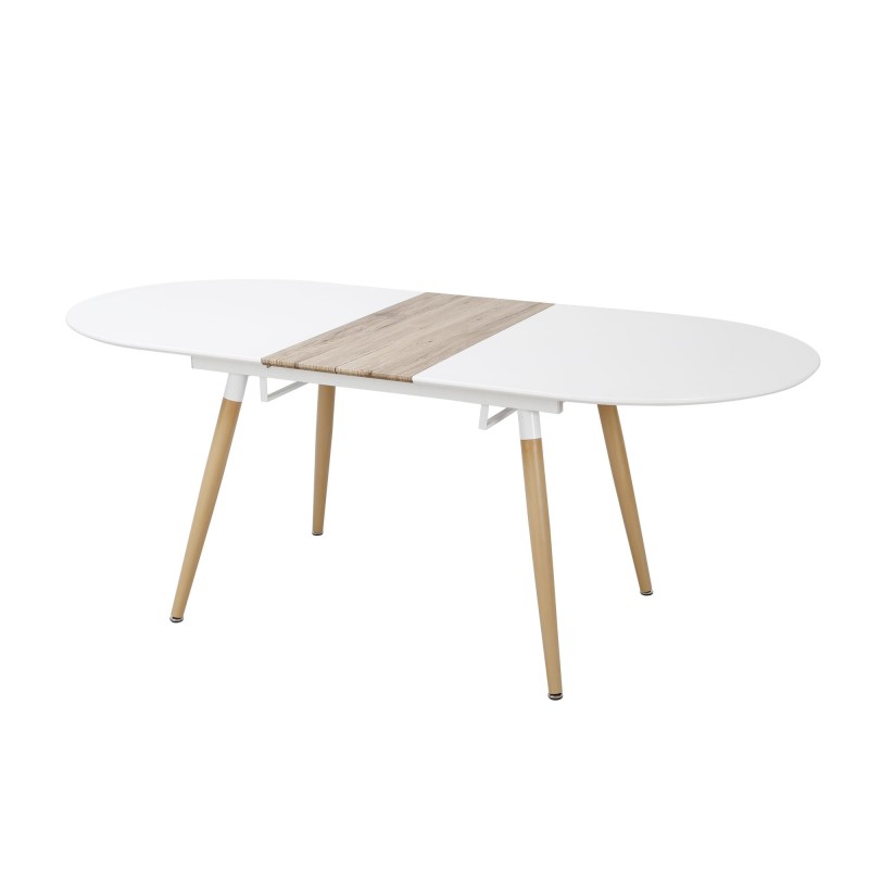 'CALIBER Extendable Table White / San Remo Oak' 'CALIBER Extendable Table White / San Remo Oak'