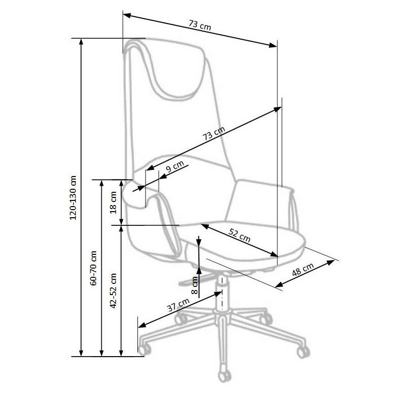 'CALVANO Dark Brown / Light Brown Office Chair' 'CALVANO Dark Brown / Light Brown Office Chair'