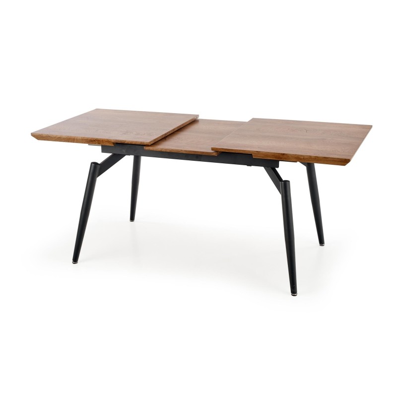 "CAMBELL Extendable Table, Top - Natural, Legs - Black" "CAMBELL Extendable Table, Top - Natural, Legs - Black"
