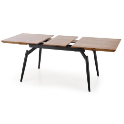 "CAMBELL Extendable Table, Top - Natural, Legs - Black" "CAMBELL Extendable Table, Top - Natural, Legs - Black"