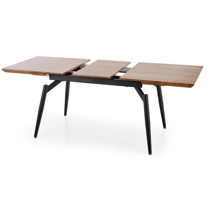 "CAMBELL Extendable Table, Top - Natural, Legs - Black" "CAMBELL Extendable Table, Top - Natural, Legs - Black"