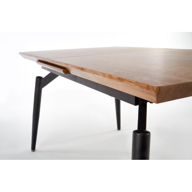"CAMBELL Extendable Table, Top - Natural, Legs - Black" "CAMBELL Extendable Table, Top - Natural, Legs - Black"