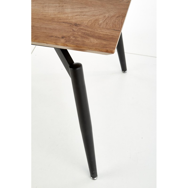 "CAMBELL Extendable Table, Top - Natural, Legs - Black" "CAMBELL Extendable Table, Top - Natural, Legs - Black"