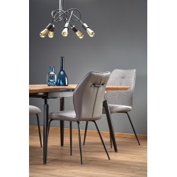 "CAMBELL Extendable Table, Top - Natural, Legs - Black" "CAMBELL Extendable Table, Top - Natural, Legs - Black"