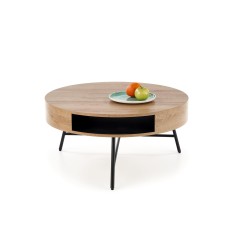 'CAMILA Golden Oak/Black Coffee Table'