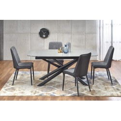 'CAPELLO Extendable Table Top - Dark Ash, Legs - Black'
