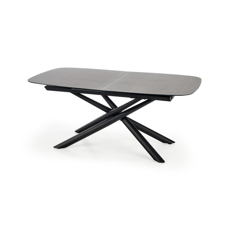 'CAPELLO Extendable Table Top - Dark Ash, Legs - Black' 'CAPELLO Extendable Table Top - Dark Ash, Legs - Black'