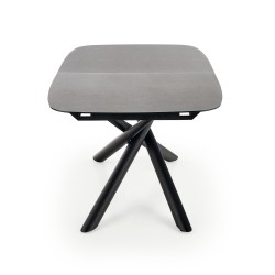 'CAPELLO Extendable Table Top - Dark Ash, Legs - Black' 'CAPELLO Extendable Table Top - Dark Ash, Legs - Black'