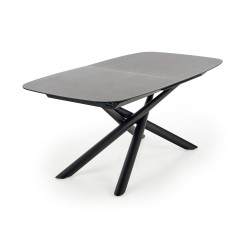 'CAPELLO Extendable Table Top - Dark Ash, Legs - Black' 'CAPELLO Extendable Table Top - Dark Ash, Legs - Black'