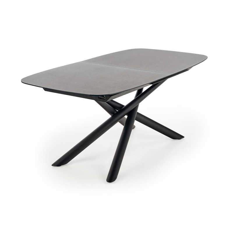 'CAPELLO Extendable Table Top - Dark Ash, Legs - Black' 'CAPELLO Extendable Table Top - Dark Ash, Legs - Black'